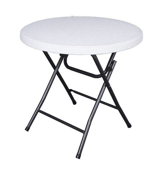 Gartentisch Ø 80 cm Klapptisch Garten Terrasse Balkon Tisch Esstisch Möbel weiß