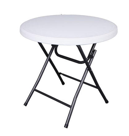 Gartentisch Ø 80 cm Klapptisch Garten Terrasse Balkon Tisch Esstisch Möbel weiß