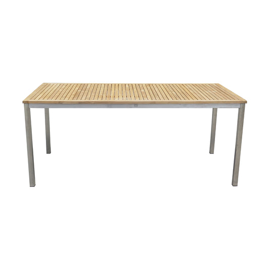 Teak Garten Tisch 180cm Gartentisch Holztisch Holz Edelstahl massiv Terrasse