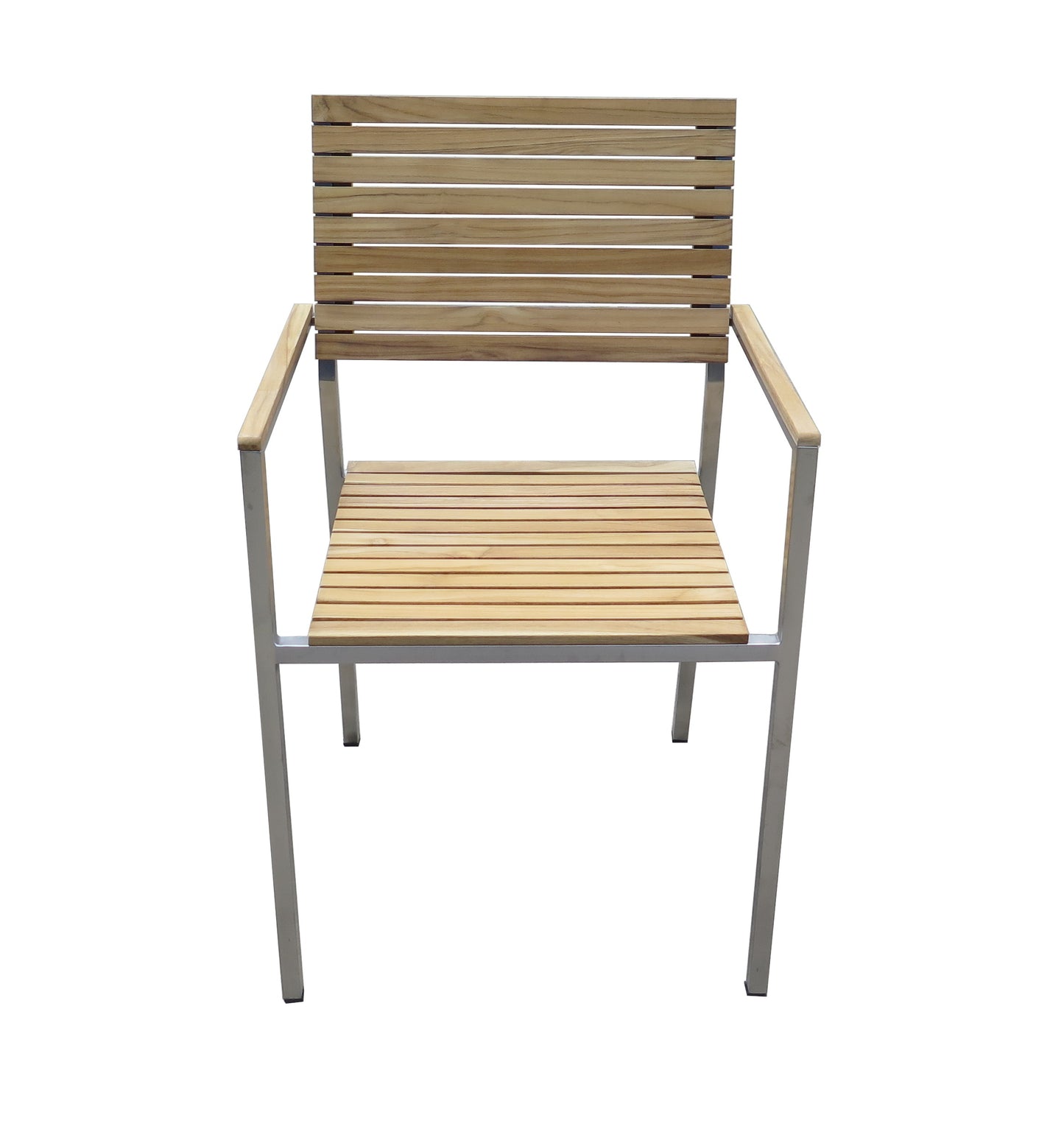 5tlg. Teak Tischgruppe Gartenmöbel Gartentisch Stuhl Garten Stapelstuhl Tisch