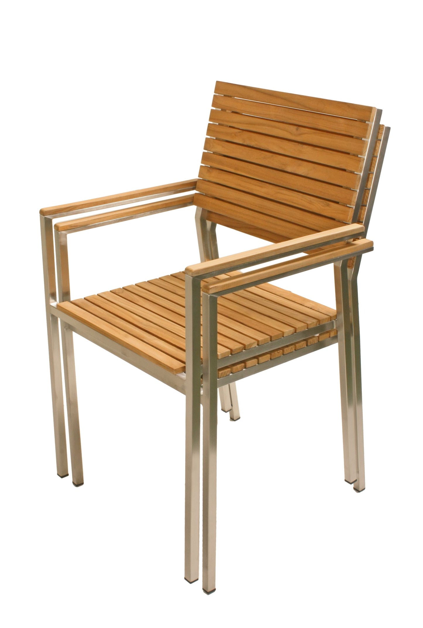 5tlg. Teak Tischgruppe Gartenmöbel Gartentisch Stuhl Garten Stapelstuhl Tisch