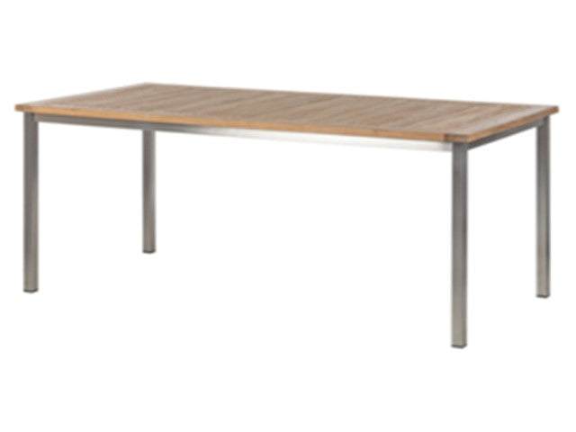 5tlg. Teak Tischgruppe Gartenmöbel Gartentisch Stuhl Garten Stapelstuhl Tisch