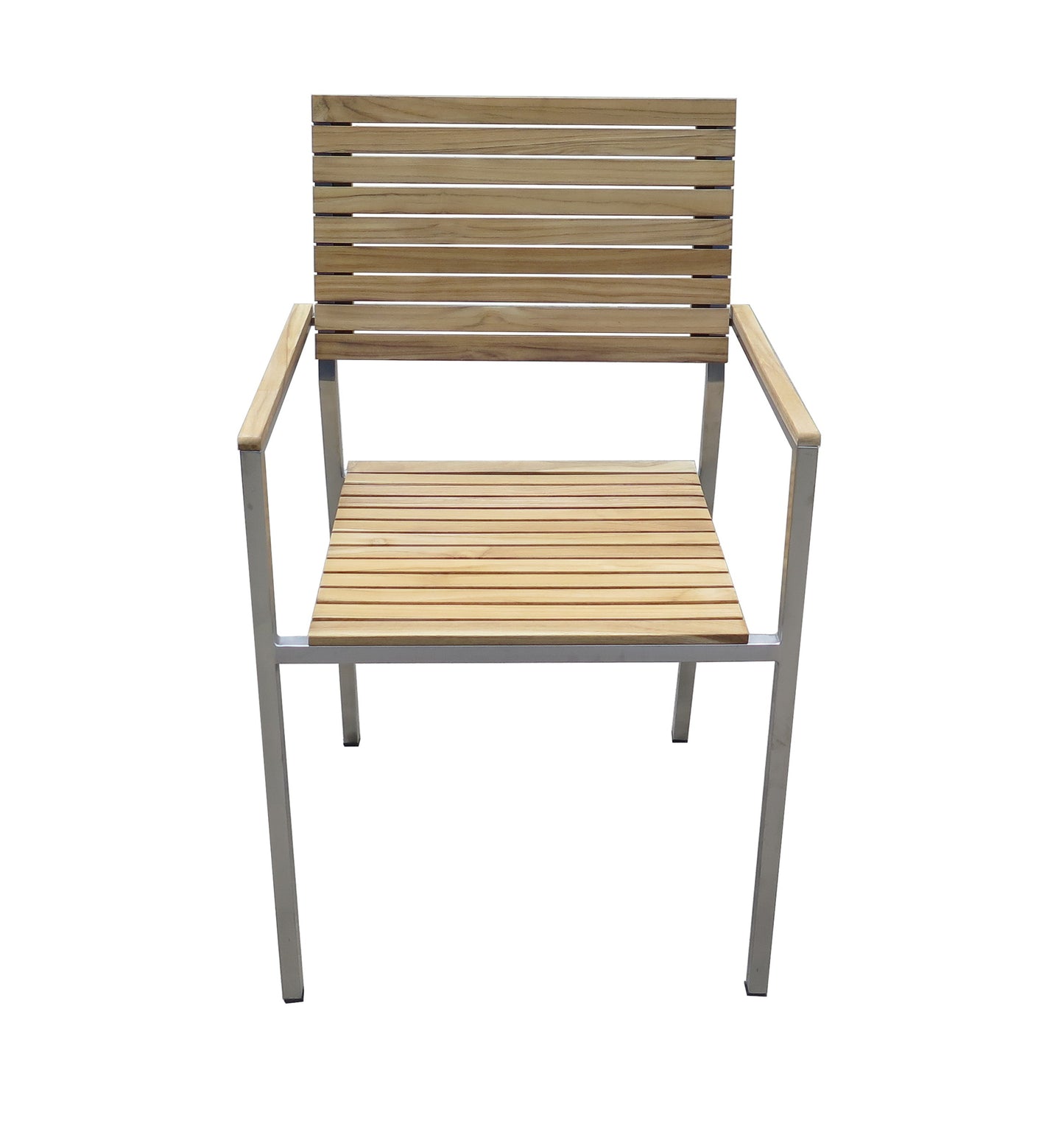 5tlg. Teak Tischgruppe Gartenmöbel Gartentisch Stuhl Garten Stapelstuhl Tisch