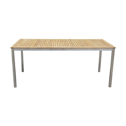 5tlg. Teak Tischgruppe Gartenmöbel Gartentisch Stuhl Garten Stapelstuhl Tisch