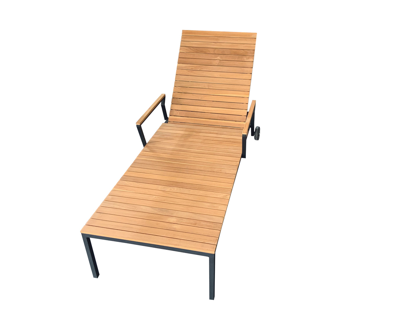 Sonnenliege Teak Teakholz Edelstahl 197cm Holz Gartenliege Liege Liegestuhl