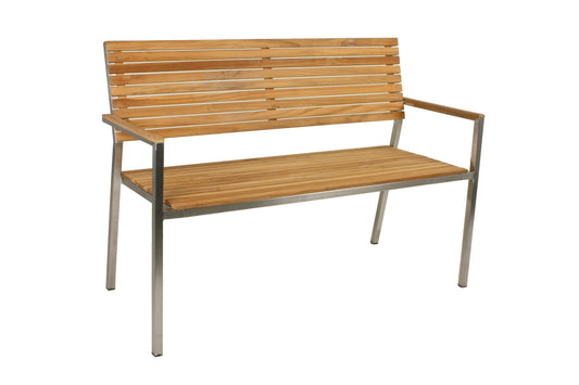 Teak Friesenbank Parkbank Gartenbank Holz Landhaus Bank Holzbank Garten Sitzbank