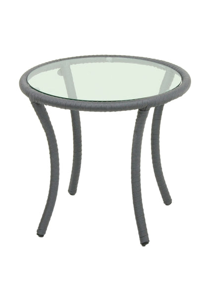 Garten Sitzgruppe 3tlg. + Auflage Essgruppe Gartenset Glas Tisch Sessel Set