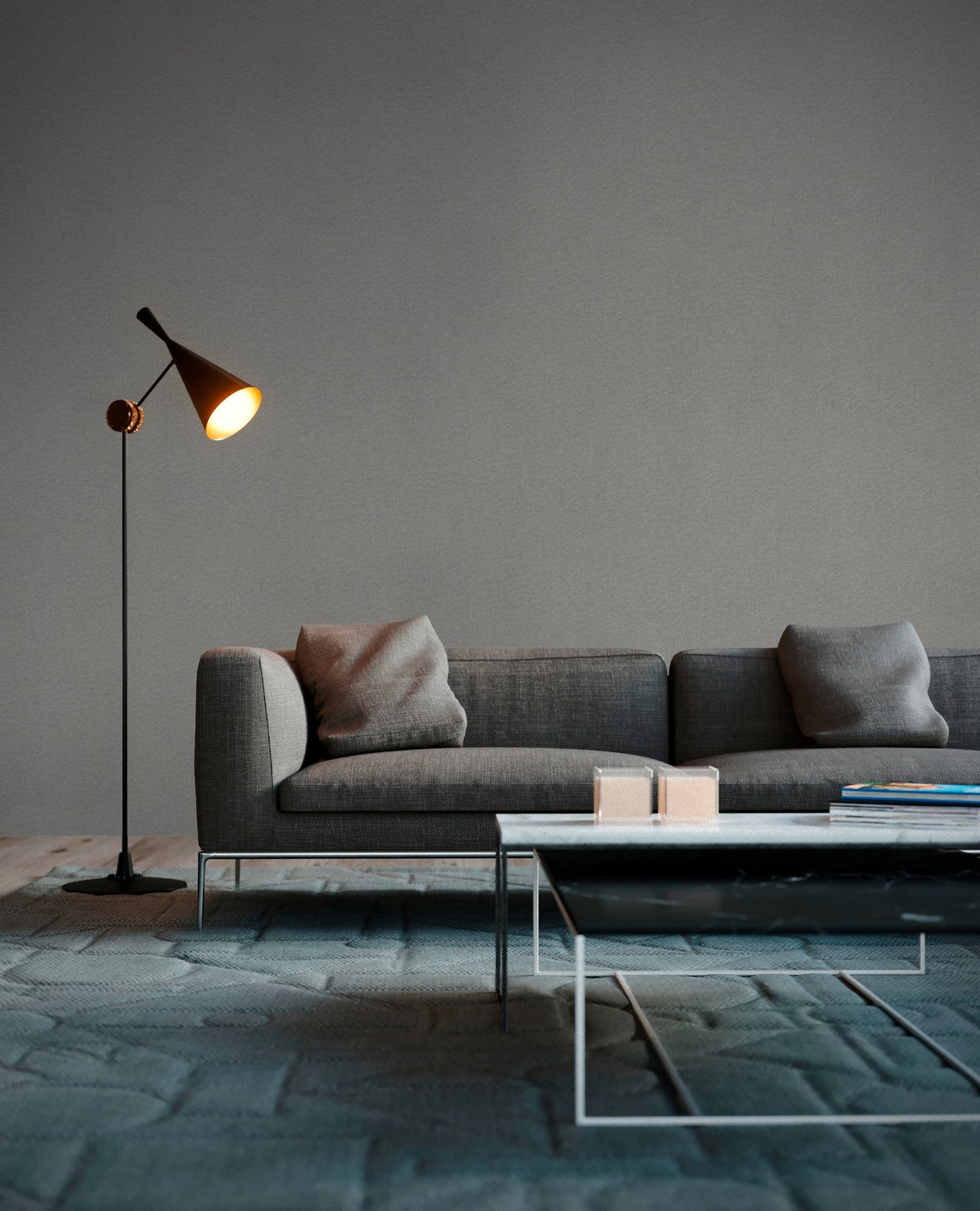 A.S. Création Unitapete Uni Grau 304865 Wandtapete Vlies Vinyl Rolle Tapete