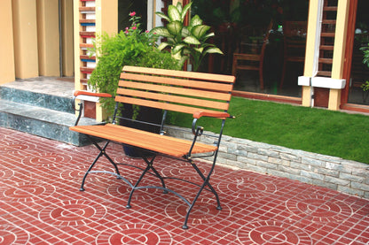 Garden Pleasure Sitzgarnitur WIEN 4.tlg Tisch Klappstuhl Bank Holz Gartenmöbel