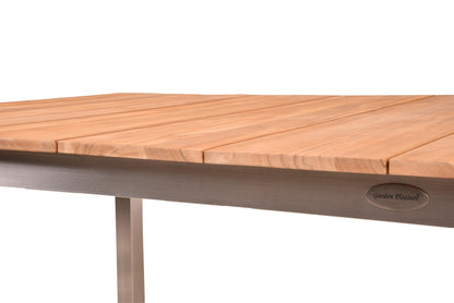 Tisch DALLAS 200cm Edelstahl Teak Gartentisch Esstisch Garten Möbel Outdoor Holz