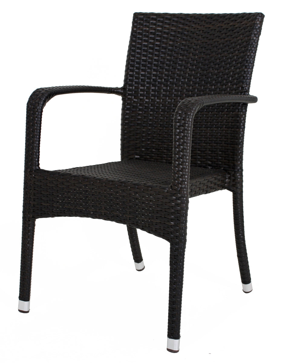 2x Garden Pleasure Polyrattan Stapelstuhl Garten Terrasse Stuhl Sessel Möbel