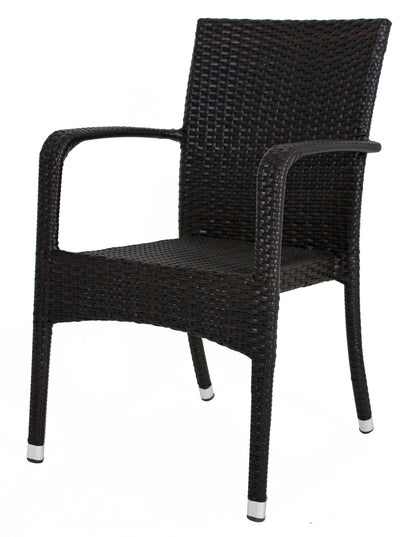 2x Garden Pleasure Polyrattan Stapelstuhl Garten Terrasse Stuhl Sessel Möbel