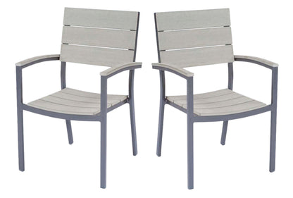 2x Garden Pleasure Stapelstuhl Gartenstuhl Garten Stuhl Sessel Terrasse Möbel