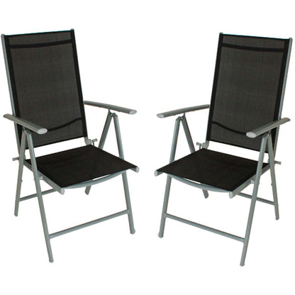 Garden Pleasure Tischgruppe LOLA 5tlg. Tisch 4x Hochlehner Ausziehtisch Stühle