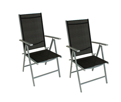 2x Alu Garden Pleasure Hochlehner Nola Gartenstuhl Garten Stuhl Stühle klappbar