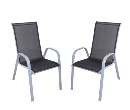 2er Set Garden Pleasure Stapelstuhl Gartenstuhl Garten Terrasse Stuhl Sessel