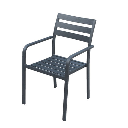 2x Garden Pleasure Alu Gartenstuhl Garten Stuhl Sessel Terrasse Möbel anthrazit