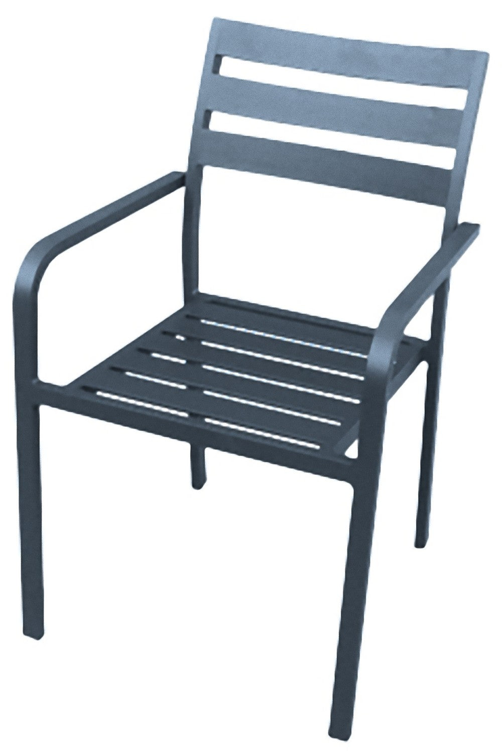 2x Garden Pleasure Alu Gartenstuhl Garten Stuhl Sessel Terrasse Möbel anthrazit