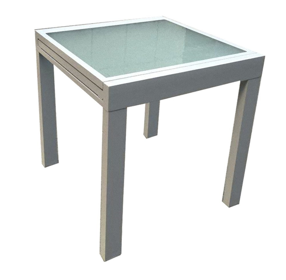 Garden Pleasure Ausziehtisch 90/180x90 Garten Terrasse Alu Glas Tisch Esstisch