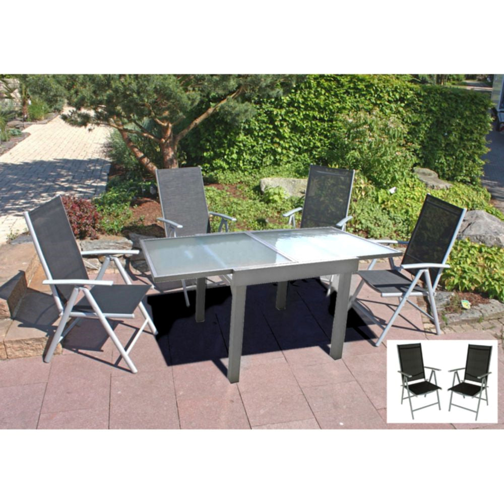 7tlg Garden Pleasure Tischgruppe Ausziehtisch Garten Esstisch Tisch Stuhl Stühle