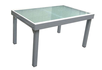 Garden Pleasure Ausziehtisch 135/270x90 Garten Terrasse Alu Glas Tisch Esstisch