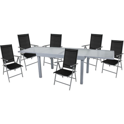7tlg Garden Pleasure Tischgruppe Ausziehtisch Garten Esstisch Tisch Stuhl Stühle