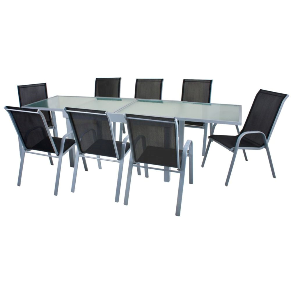 9tlg Garden Pleasure Tischgruppe Ausziehtisch Garten Esstisch Tisch Stuhl Stühle