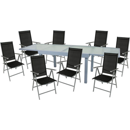 9tlg Garden Pleasure Tischgruppe Ausziehtisch Garten Esstisch Tisch Stuhl Stühle