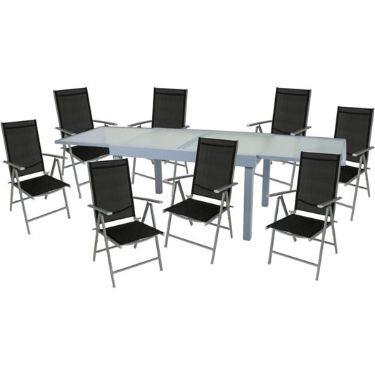 9tlg Garden Pleasure Tischgruppe Ausziehtisch Garten Esstisch Tisch Stuhl Stühle