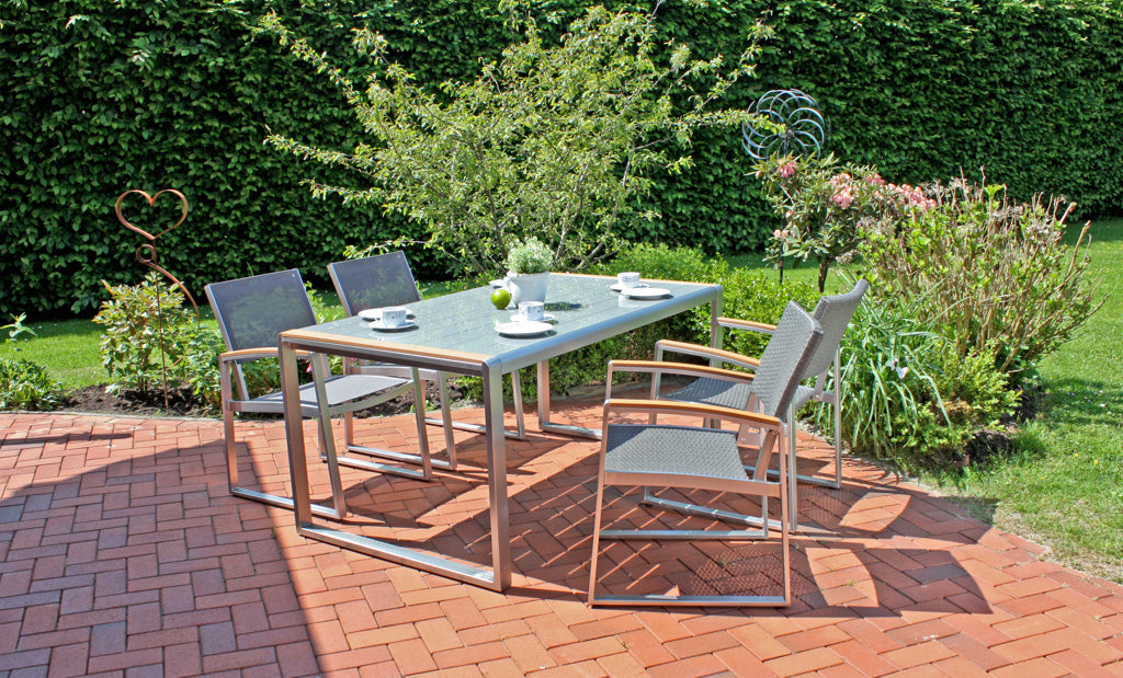 7tlg. Alu Tischgruppe Garten Sitzgruppe Lounge Set Gartenmöbel Sitzgarnitur