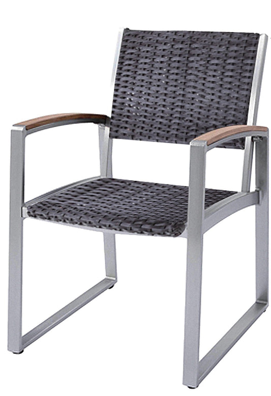 2x Gartenstuhl Armlehnenstuhl Garten Balkon Stuhl Sessel Möbel Poly Rattan Optik