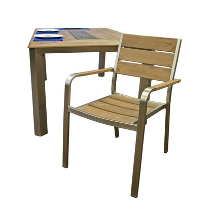 7tlg Garden Pleasure Holz Sitzgruppe Tisch Esstisch Stuhl Stühle Sessel Terrasse