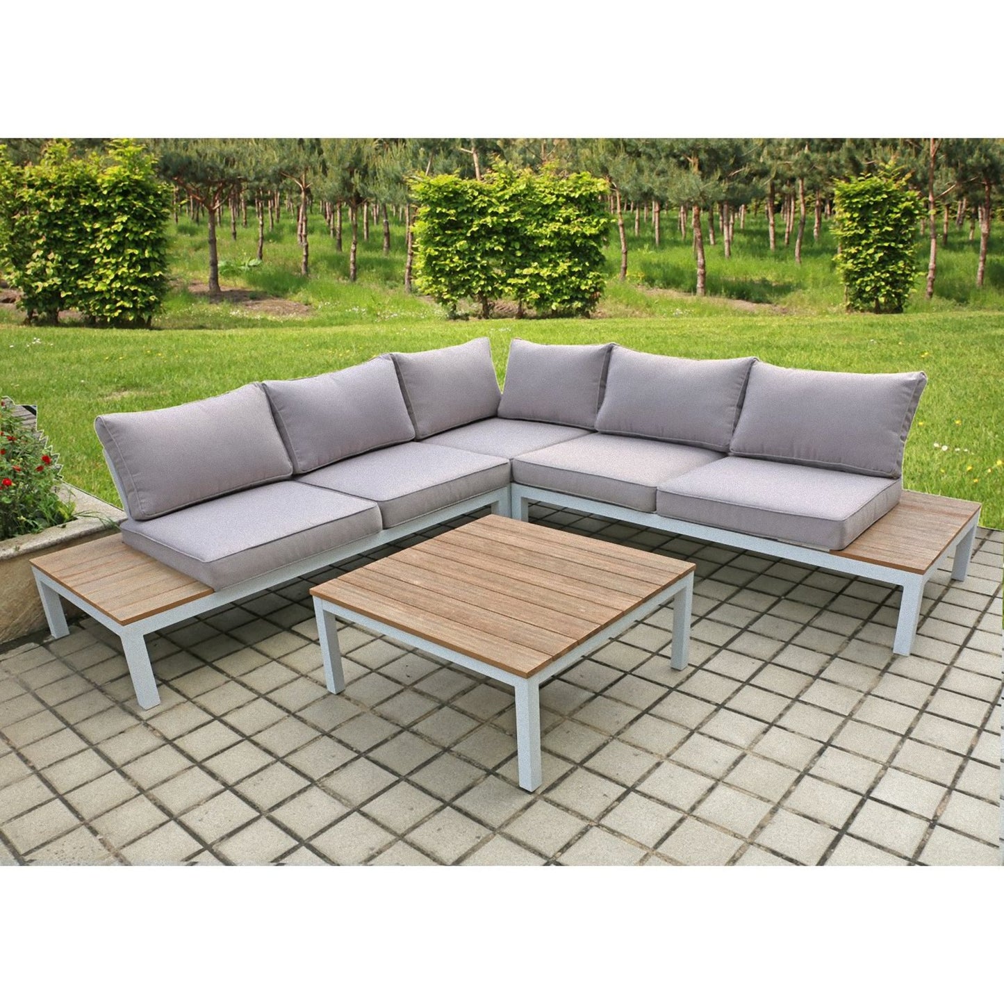 Lounge Set VALENTINA 4tlg Sitzgruppe Sitzgarnitur Gartengarnitur Möbel Garten