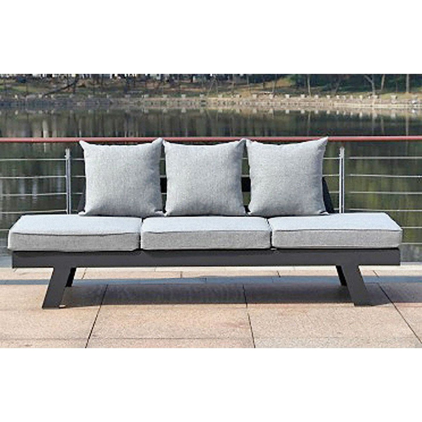 Funktionssofa DONNA Gartenmöbel Liege Sofa Couch + Sitzauflagen Rückenkissen