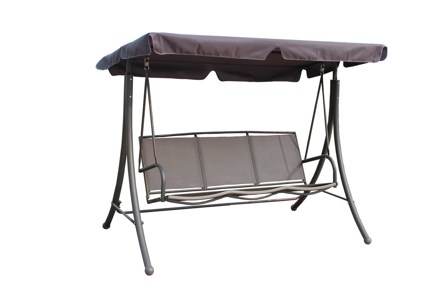 Garden Pleasure Hollywoodschaukel 3-Sitzer silber/taupe Garten Schaukel Möbel