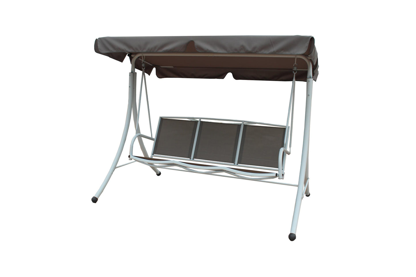 Garden Pleasure Hollywoodschaukel 3-Sitzer silber/taupe Garten Schaukel Möbel