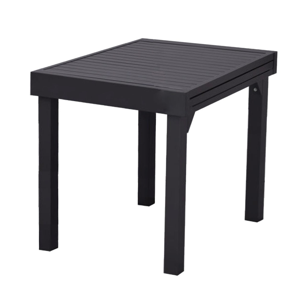 Ausziehtisch ELENA Aluminium grau 130cm Alu Garten Tisch Holz Optik Gartenmöbel