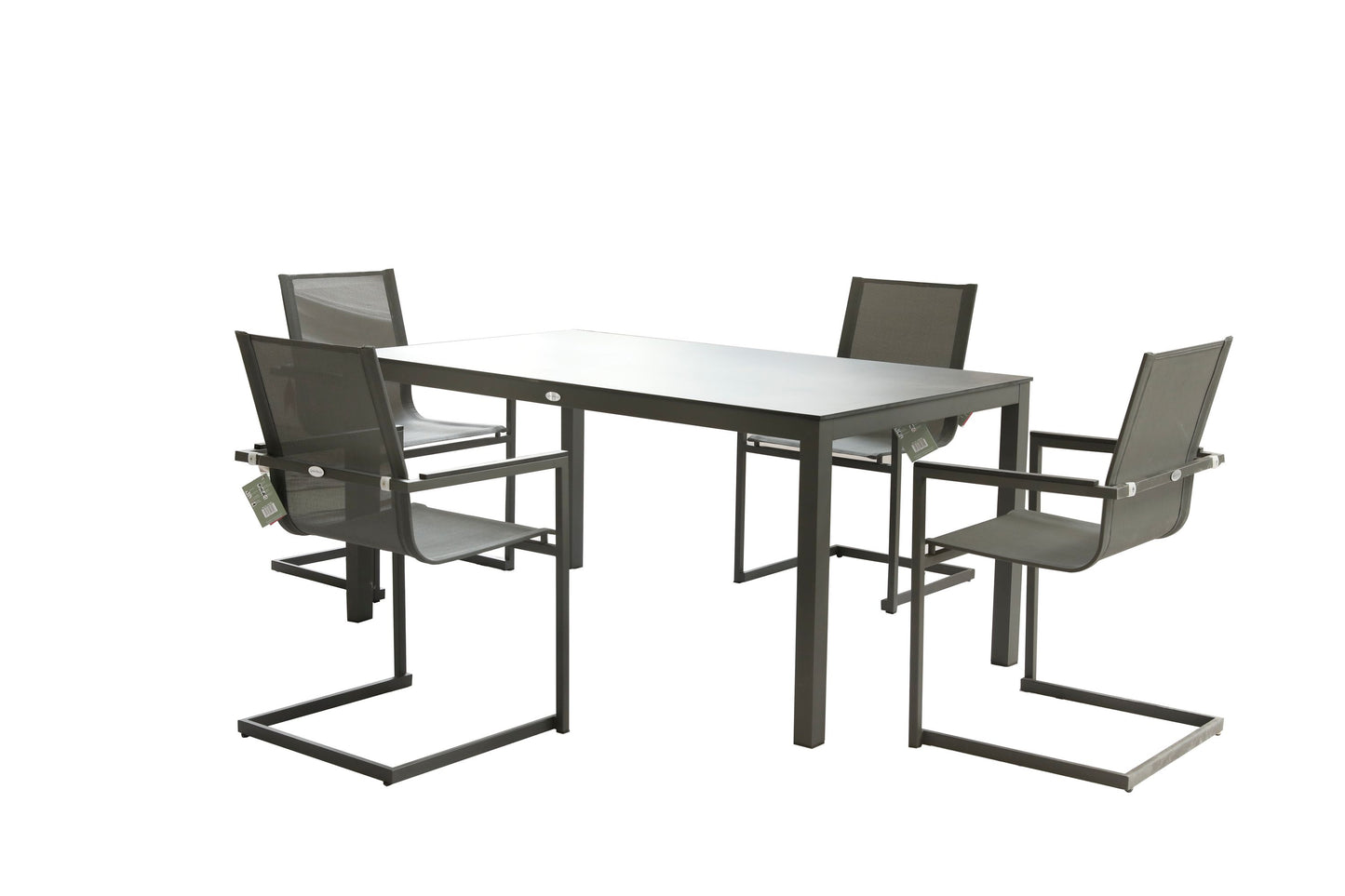 Alu Garten Tisch 158cm Gartentisch Aluminium Terrasse Esstisch Balkon anthrazit