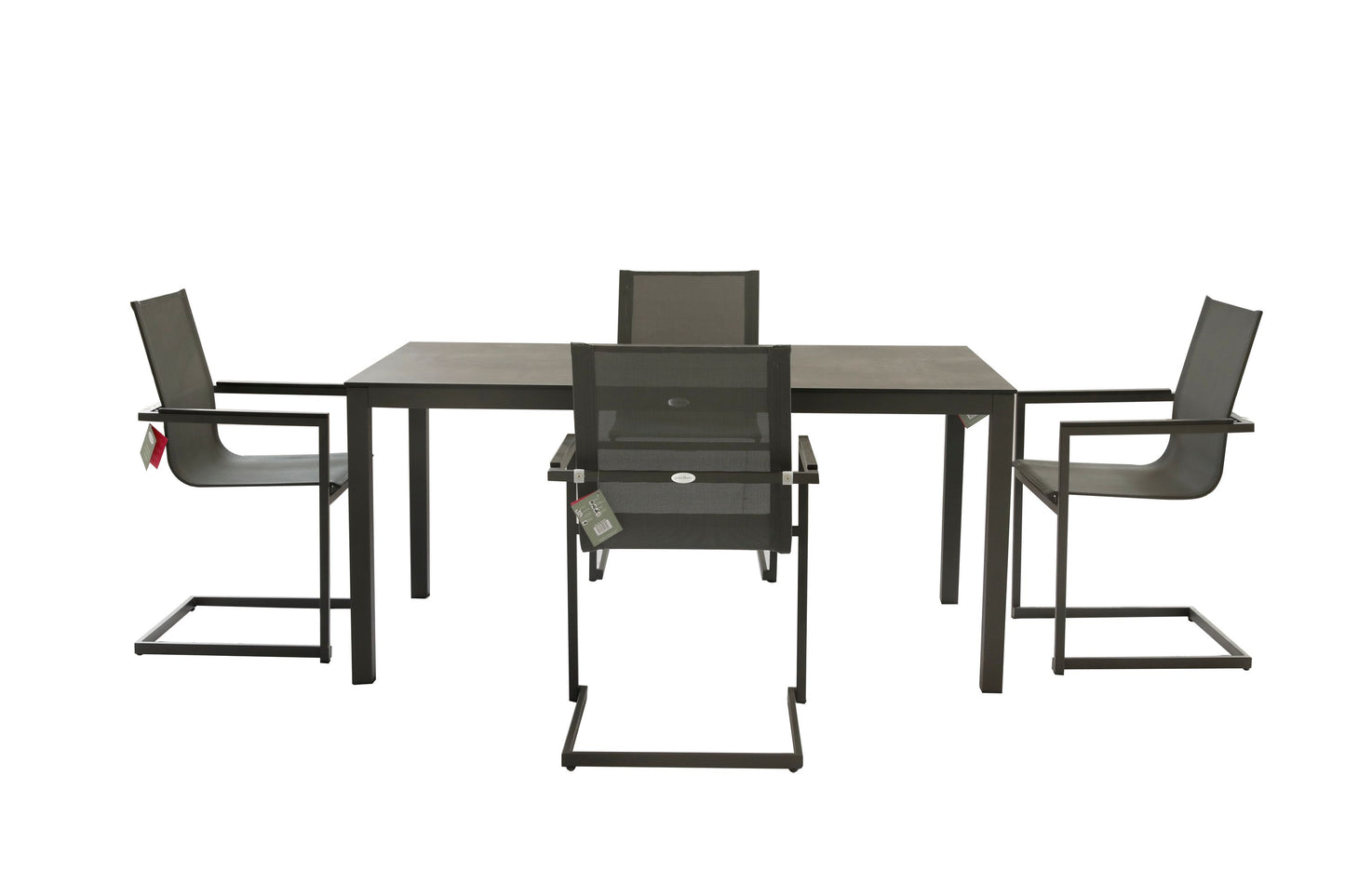 Alu Garten Tisch 158cm Gartentisch Aluminium Terrasse Esstisch Balkon anthrazit