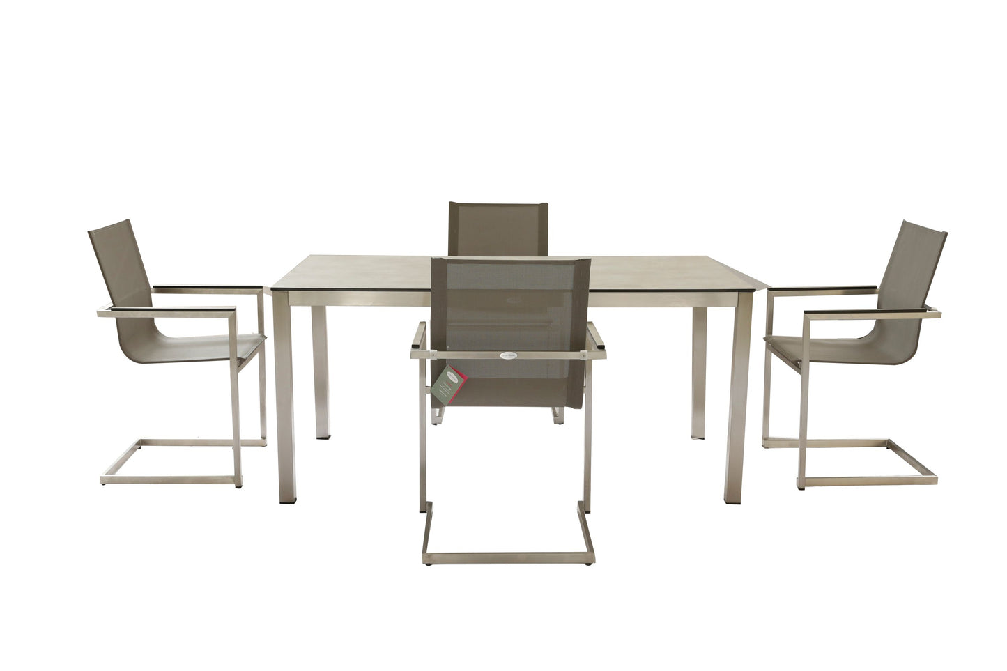 Edelstahl Garten Tisch 158cm Gartentisch Terrasse Esstisch Balkon grau Möbel