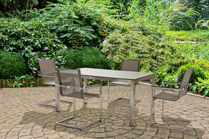 5tlg Tischgruppe Gartenmöbel Gartentisch Stuhl Garten Freischwinger Sessel Tisch