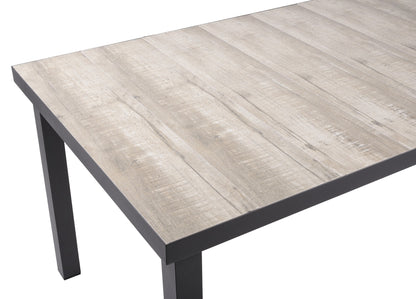 Tisch RANA Keramik Tischplatte Garten Gartentisch Outdoor Esstisch Eicheoptik