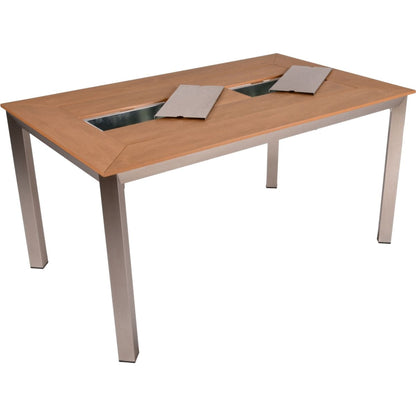 Alu Tisch FLORENCE mit 2 Eisbehältern Garten Gartentisch Outdoor Esstisch Möbel