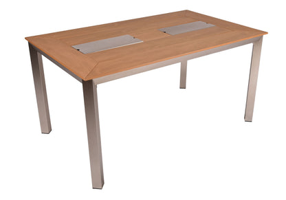 7tlg. Polyrattan Tischgruppe FLORENCE Garten Sitzgruppe Outdoor Hochlehner braun