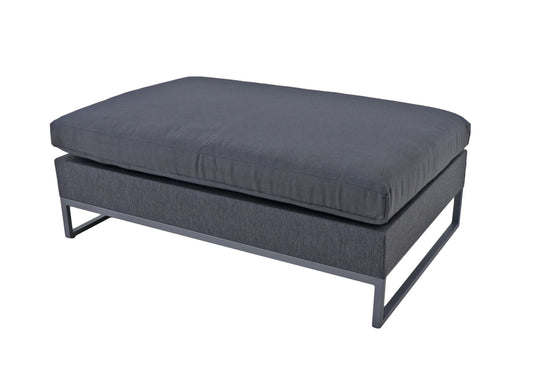 Polsterhocker YARA Garten Möbel Lounge Hocker grau Garnitur Metall Outdoor