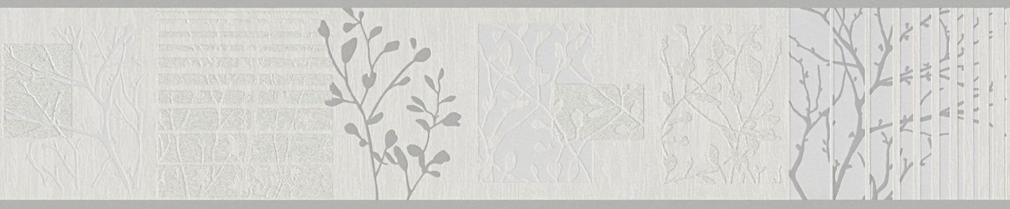 A.S. Création Waldtapete Grau 305411 Wandtapete Papiertapete Rolle Borte Bordüre