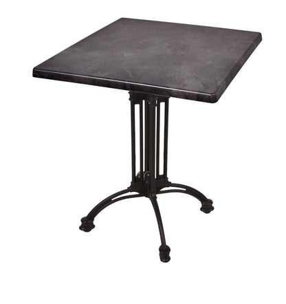 Bistrotisch Set Dark Slate 70x70cm Tischgestell Alu schwarz Garten Tisch Gestell