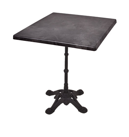 Bistrotisch Set Dark Slate 70x70cm Tischgestell Gusseisen schwarz Garten Tisch