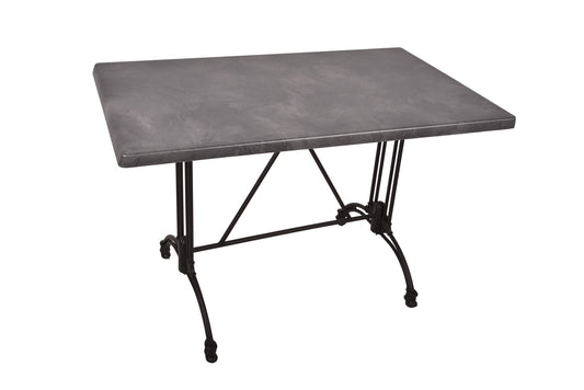 Bistrotisch Set Dark Slate 110x70cm Tischgestell Aluminium schwarz Garten Tisch
