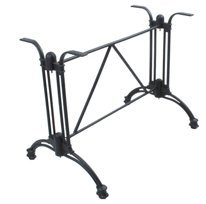 Bistrotisch Set Dark Slate 120x80cm Tischgestell Aluminium schwarz Garten Tisch